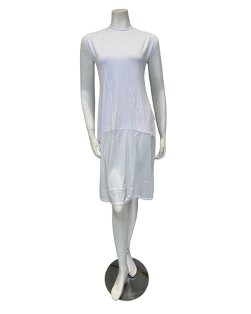 Slimit SLM2616C 43" White/White Sleeveless Shell Slip Adjustable Neck myselflingerie.com